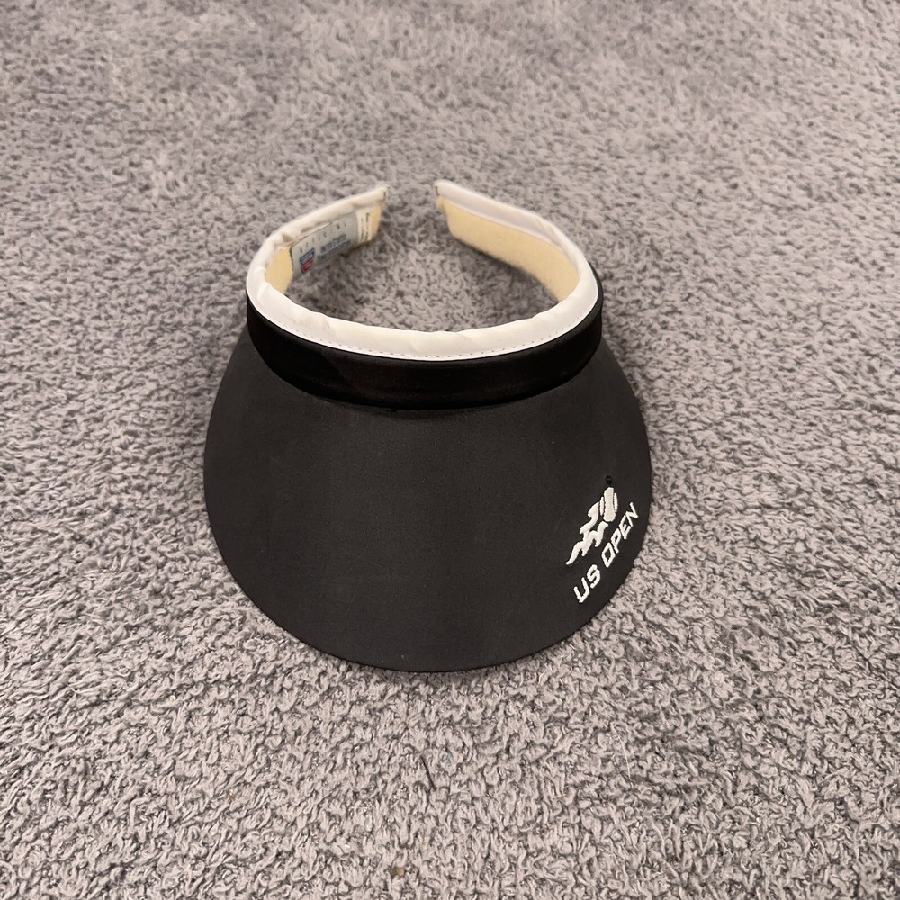 US Open Tennis Visor Hat Womens One Size Black Official USTA‎ Court Imperial